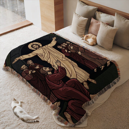 Resurrection Scene Blanket for Bedroom Decor
