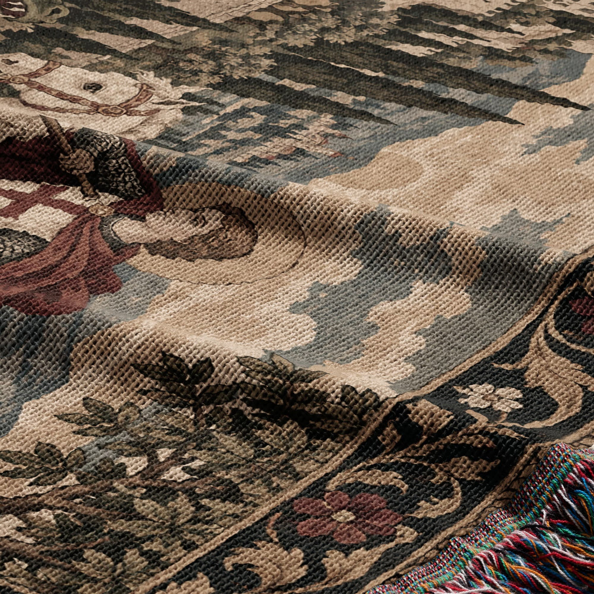 CalmNestStyle Saint George Before the Walled Town jacquard woven blanket