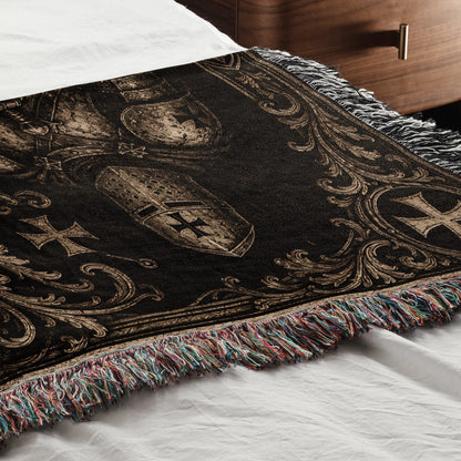 CalmNestStyle The Eight Pointed Cross Knights Under the Cross jacquard woven blanket