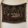 Mystical Supper Horizontal Tapestry - Round Table Orthodox Icon