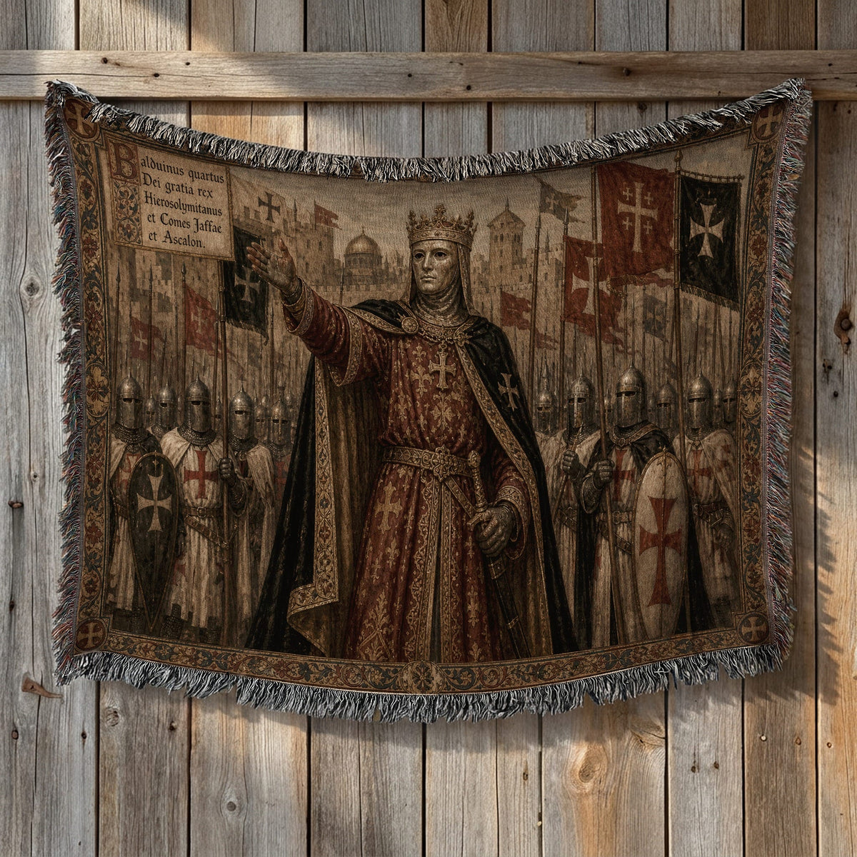 CalmNestStyle Baldwin IV Rex Hierosolymitanus jacquard woven blanket