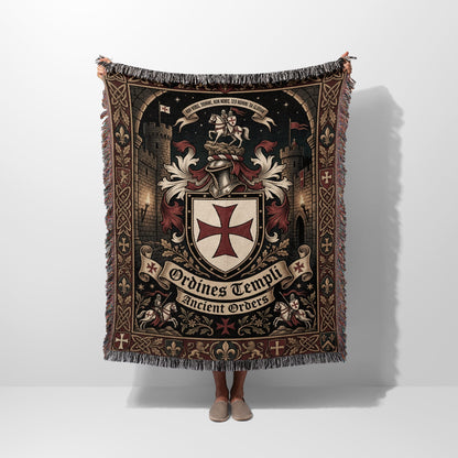 CalmNestStyle Ancient Orders Templar Woven Blanket jacquard woven blanket
