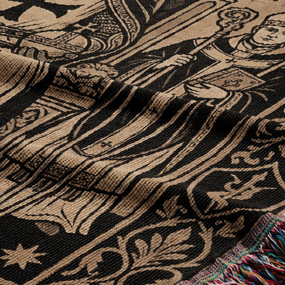 CalmNestStyle Templar Regalia Woven Blanket jacquard woven blanket