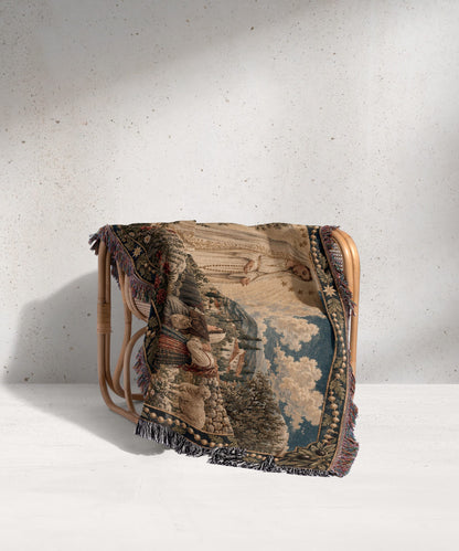 CalmNestStyle Our Lady of Fatima jacquard woven blanket