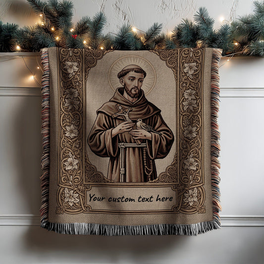 Customizable Saint Francis of Assisi Blanket