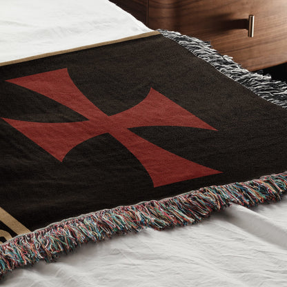 MyDesigns Ancient Orders I Deus Vult Night jacquard woven blanket