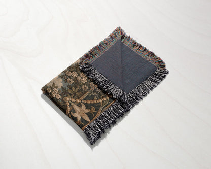 CalmNestStyle Our Lady of the Rosary jacquard woven blanket