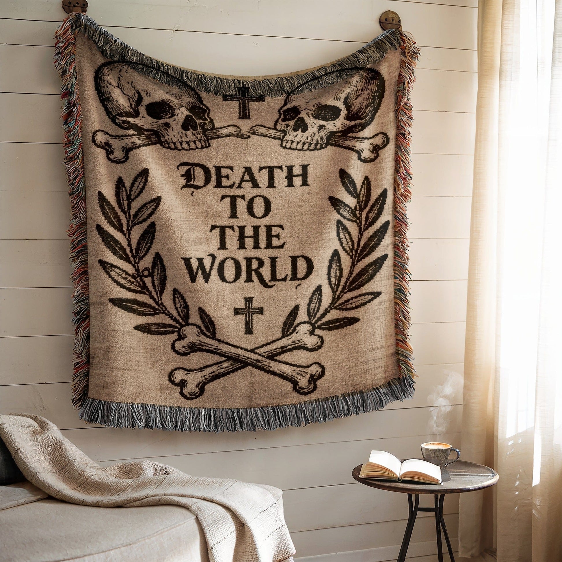 Death to the World skull and crossbones product