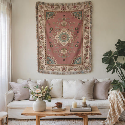 Intricate Floral Design Tapestry Perfect for Home Decor
