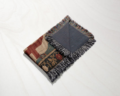 CalmNestStyle Saint George Under the English Flag jacquard woven blanket