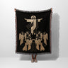 Golden Embrace Divine Faith Woven Blanket