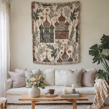 Intricate Russian Architectural Tapestry Wall Art