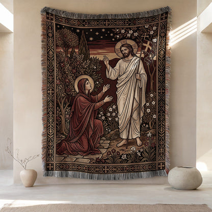 Biblical Wall Art Tapestry with Jesus and Mary Design