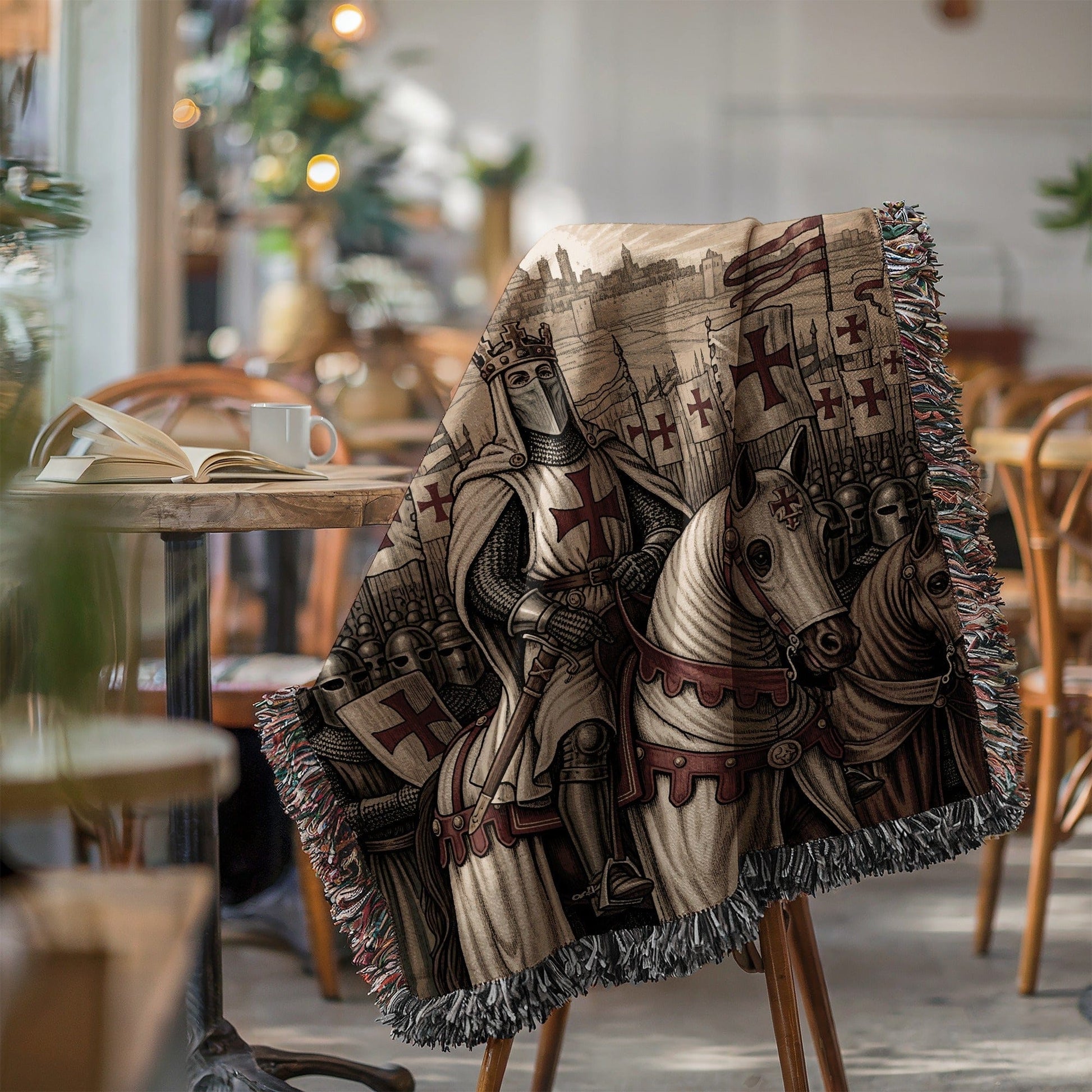 Medieval Knight Templar Army Printed Blanket Product