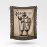 Templar Knight Standing Woven Blanket Crusader Flag Blanket