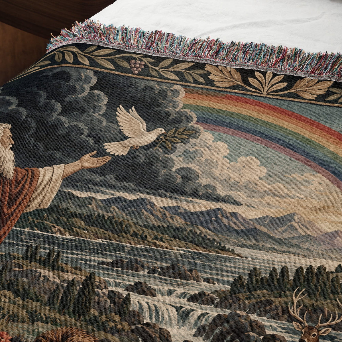 CalmNestStyle Noahs Ark Covenant After the Flood jacquard woven blanket