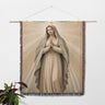 Our Lady Blessed Virgin Mary Art Depiction Woven Blanket
