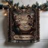 Angelic Nativity Scene Stained Glass Style Art custom woven blanket
