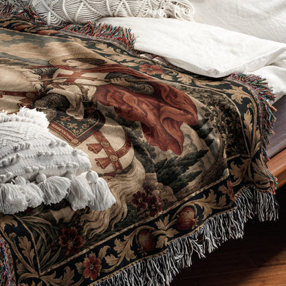 CalmNestStyle Saint George At the River jacquard woven blanket