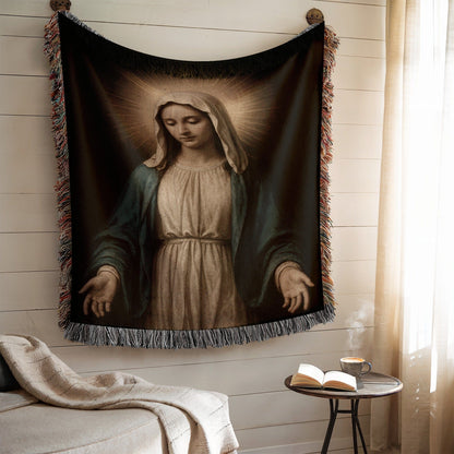 Radiant Blessed Art Mary with Halo Wall Hanging Decor