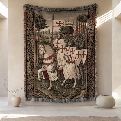 Medieval Knights Tapestry with Crusader Design