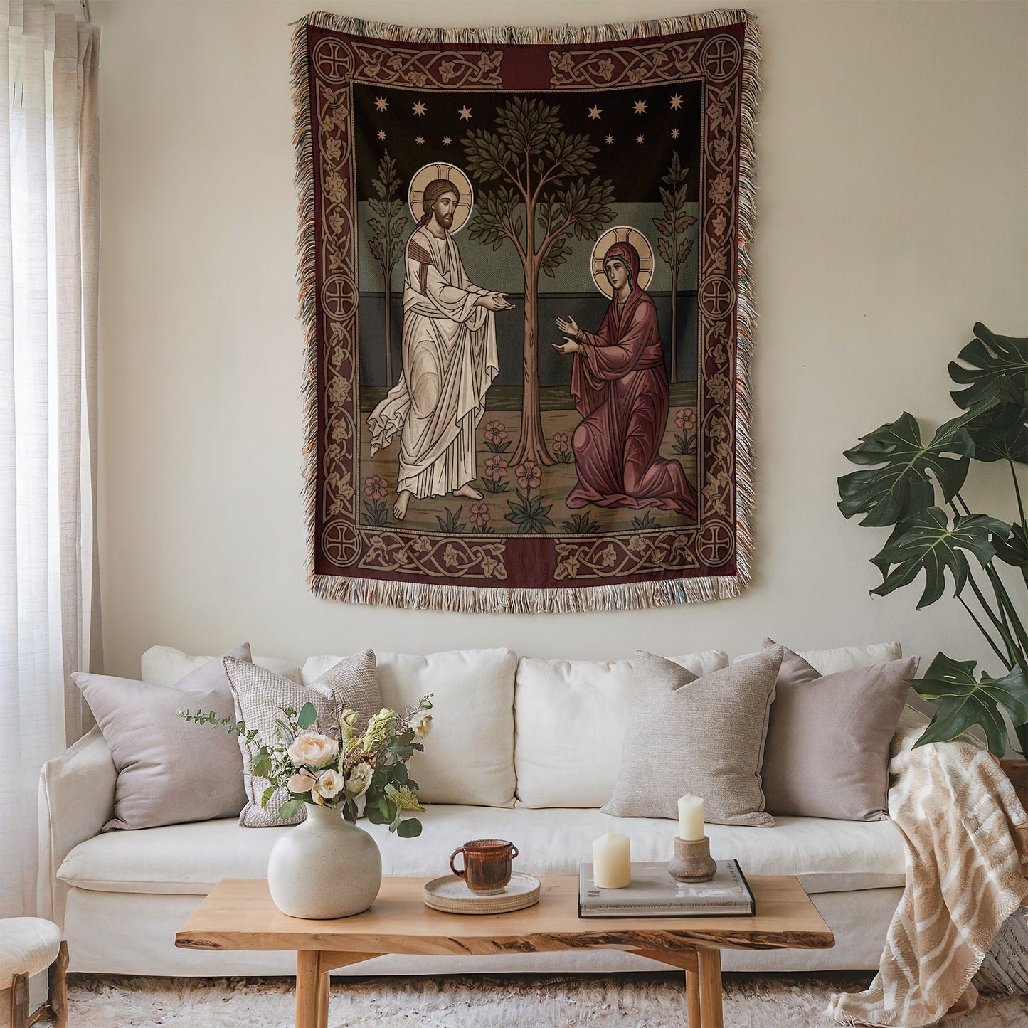 Elegant Renaissance Style Decorative Tapestry Wall Art