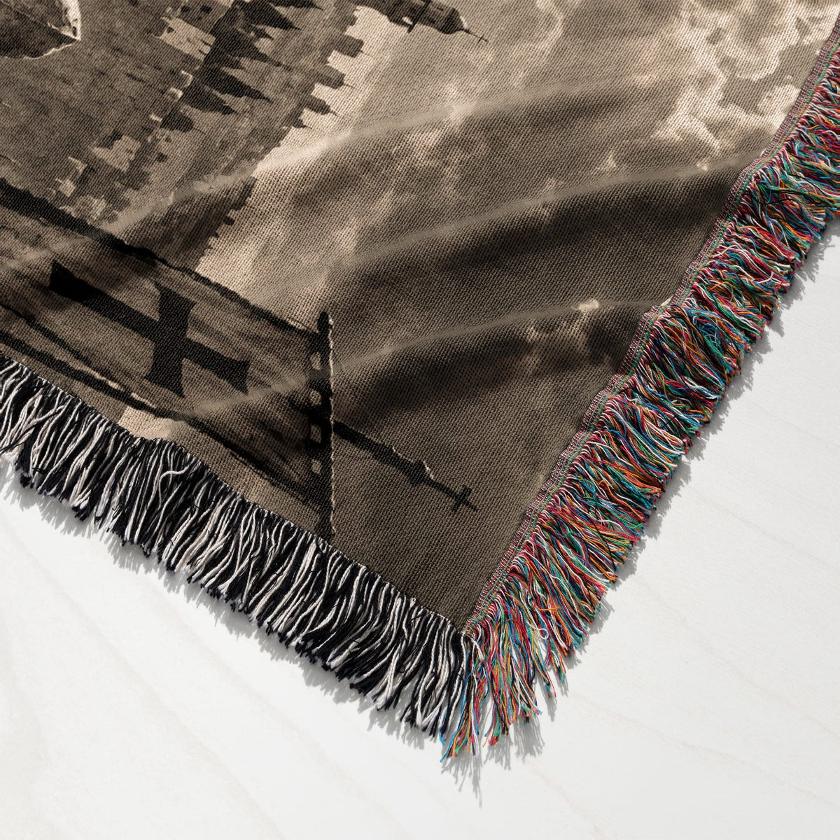 CalmNestStyle Crusader Knights Kneeling Before Jerusalem Woven Blanket jacquard woven blanket