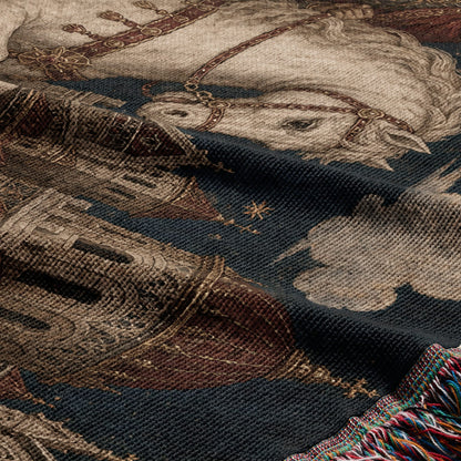 CalmNestStyle Saint George Orthodox Icon jacquard woven blanket