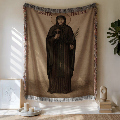 Orthodox Religious Icon Decor Throw Blanket Product