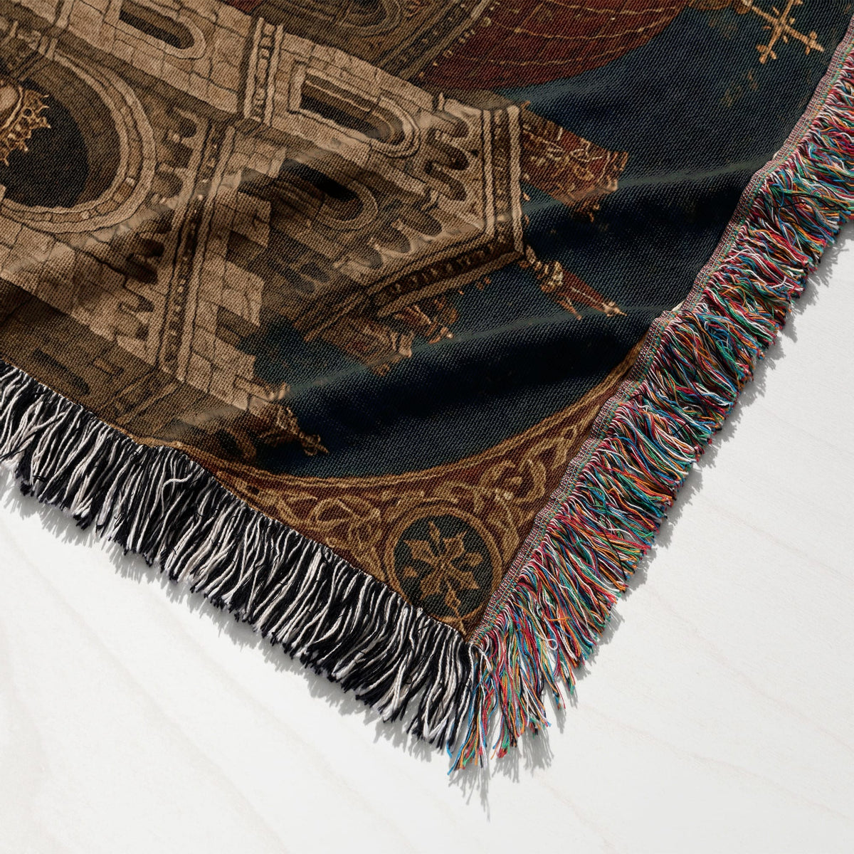CalmNestStyle Saint George The Arched Icon jacquard woven blanket