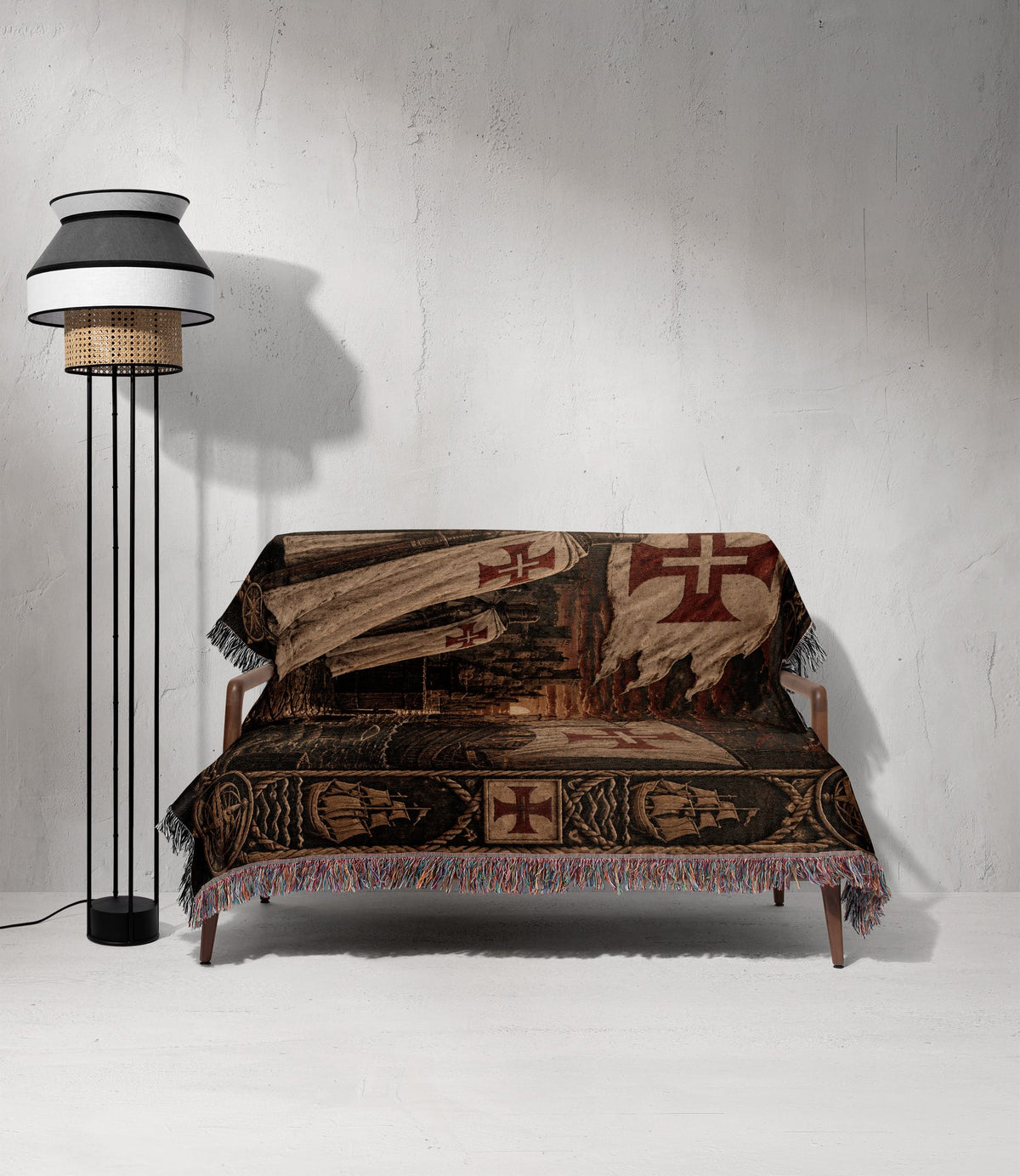 MyDesigns Torchlit Muster Before the Castle jacquard woven blanket