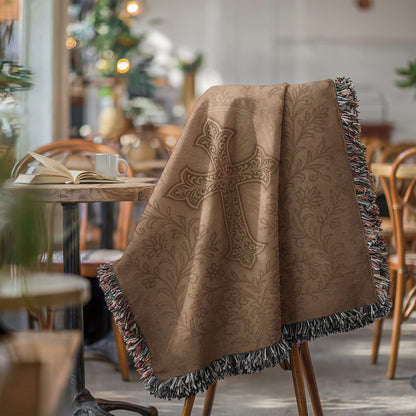 Cozy Cross Patterned Decorative Throw Blanket