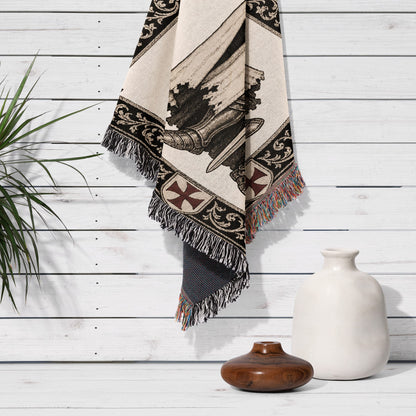 CalmNestStyle Order of Saint John Hospitaller Knight Woven Blanket jacquard woven blanket