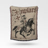 Templar Woven Blanket Crusader Rider Throw Blanket