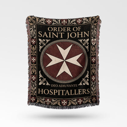 CalmNestStyle Order of Saint John Deo Adiuvante Hospitallers Woven Blanket jacquard woven blanket