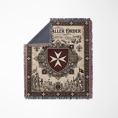 CalmNestStyle Hospitaller Order Fides Caritas Unitas Knights Woven Blanket jacquard woven blanket