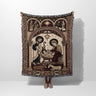 Nativity Scene Holy Family Shepherds Magi Star Woven Blanket