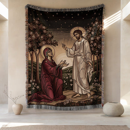 Religious Art Tapestry Depicting Biblical Scene