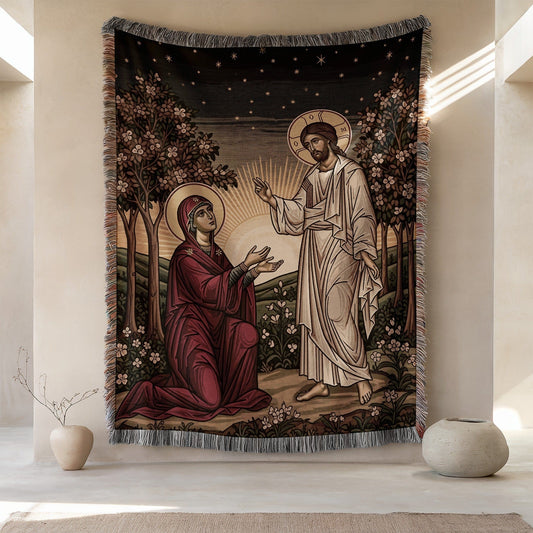 Religious Art Tapestry Depicting Biblical Scene