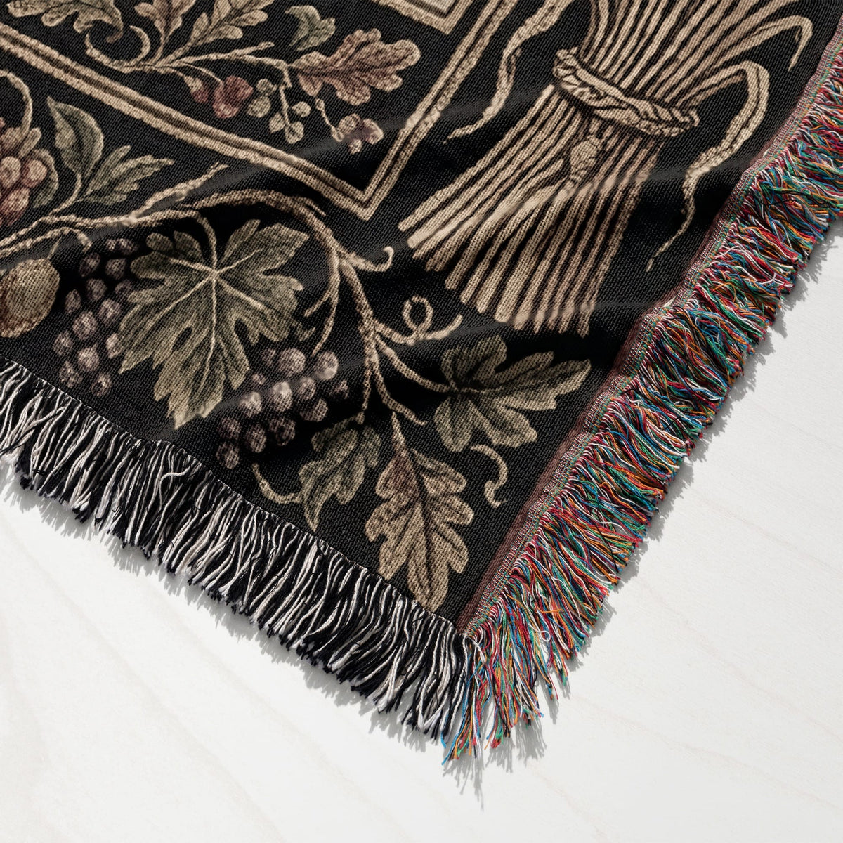 CalmNestStyle Heritage Lamb & Dove Woven Blanket jacquard woven blanket