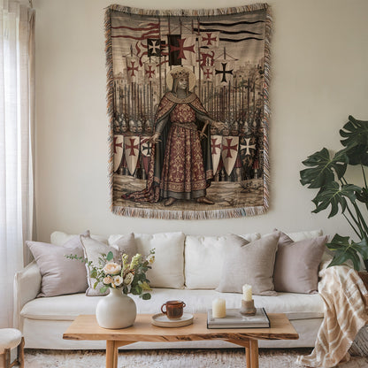Medieval Knight Templar Tapestry Decor for Living Room