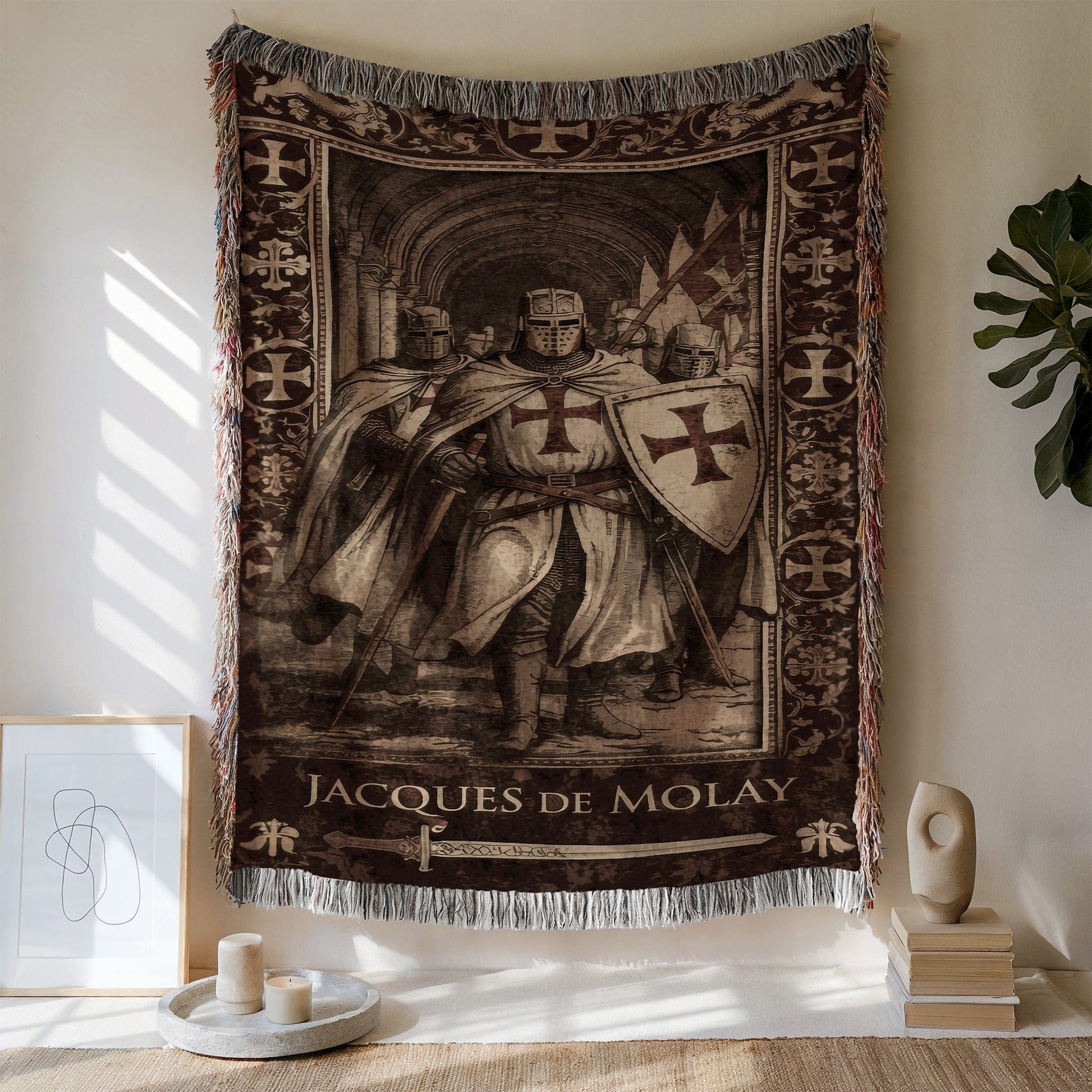 Jacques De Molay Knights Templar Art Tapestry