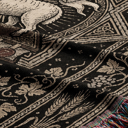 CalmNestStyle Sacred Iconography Woven Blanket jacquard woven blanket