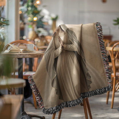 Elegant Prayer-Inspired Blanket for Cozy Comfort