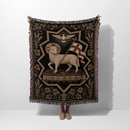 CalmNestStyle Agnus Dei Reverie Woven Blanket jacquard woven blanket
