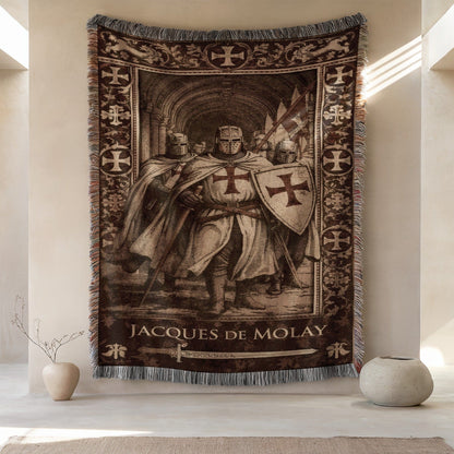 Jacques de Molay Medieval Knights Tapestry Wall Hanging