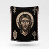 Sacred Icon Woven Blanket: Divine Serenity Design