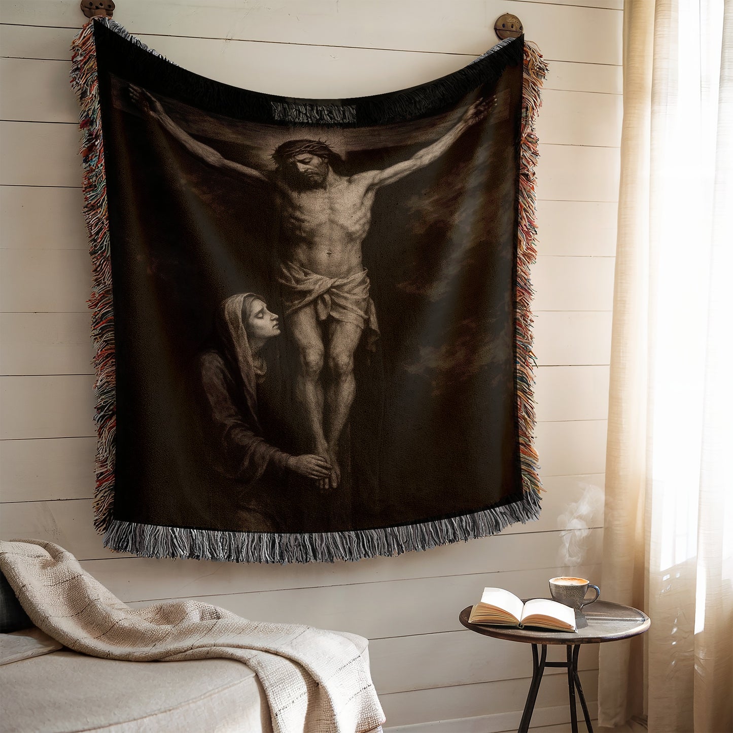 Jesus Crucifixion Art Blanket Home Decor