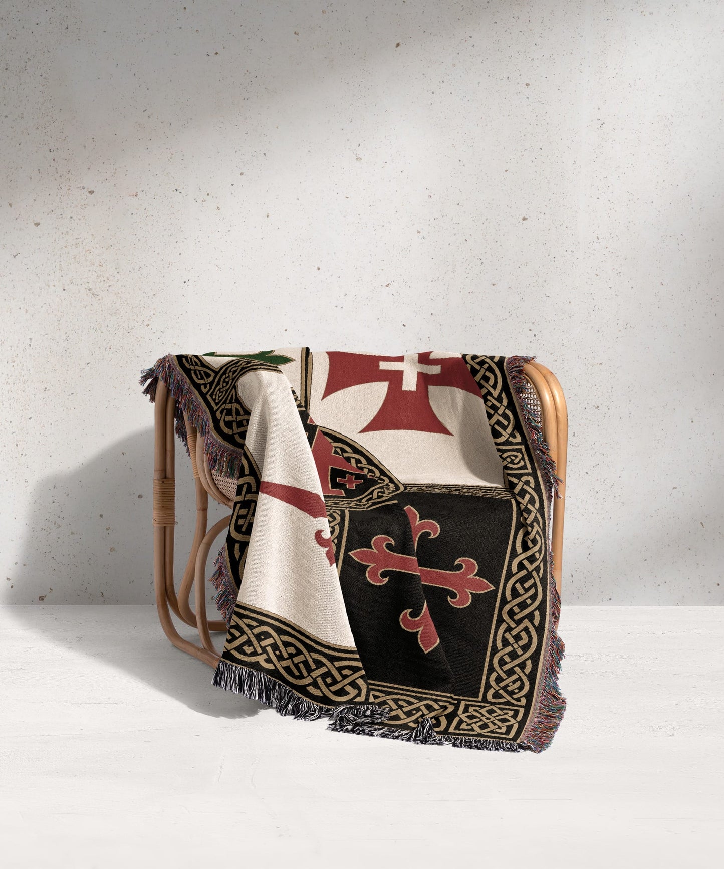 MyDesigns Military Orders Tapestry Blanket – Order of Christ, Alcantara, Calatrava & Santiago Woven Throw jacquard woven blanket