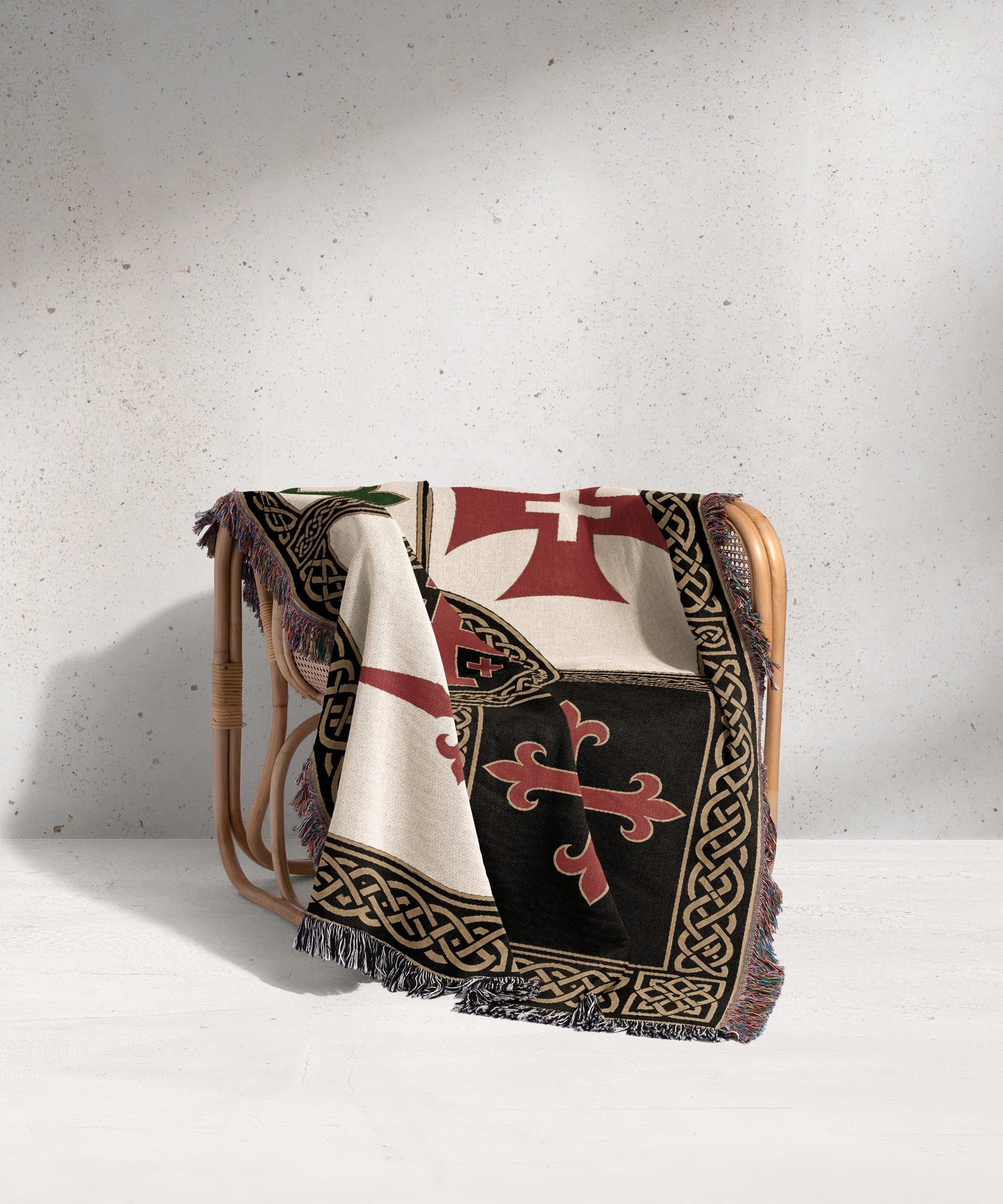 MyDesigns Military Orders Tapestry Blanket – Order of Christ, Alcantara, Calatrava & Santiago Woven Throw jacquard woven blanket